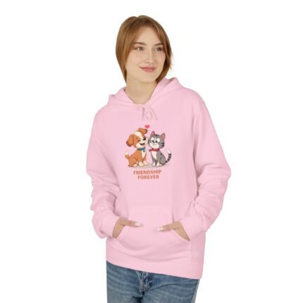 Friendship Forever Dog & Cat Hoodie — Cute Pet Lovers Pullover